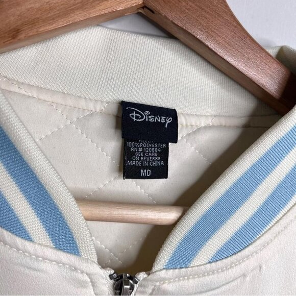 Disney Womens Size Medium Alice In Wonderland Souvenir Jacket Satin Bomber Coat - Picture 12 of 14